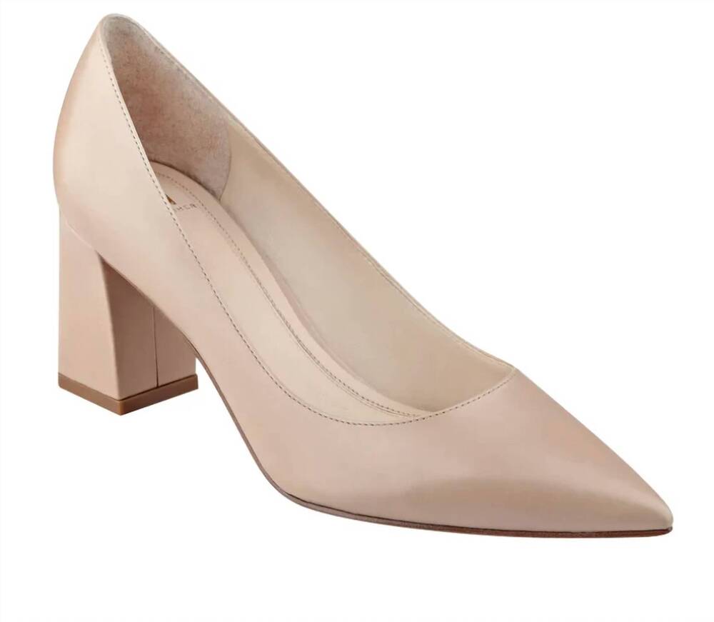 NEW MARC FISHER women's zala heels in light natural